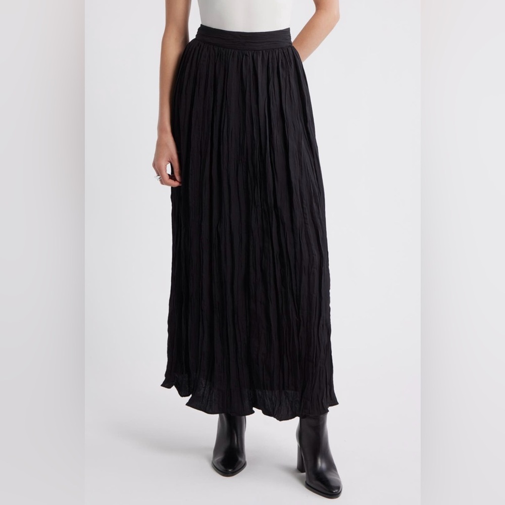 Nordstrom Crinkle A Line Maxi Skirt